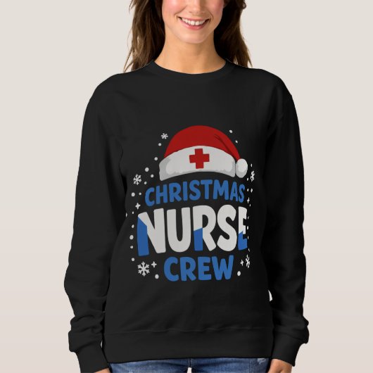 Christmas Nurse Crew – Funny Holiday Nurse T-Shirt (Voorkant)