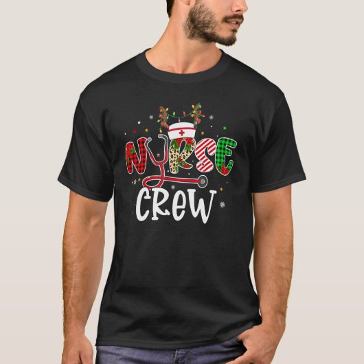 Christmas Nurse Crew  Reindeer Nursing Xmas Party  T-shirt (Voorkant)