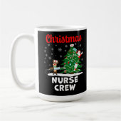 Christmas Nurse Crew with Santa and Reindeer Koffiemok (Links)