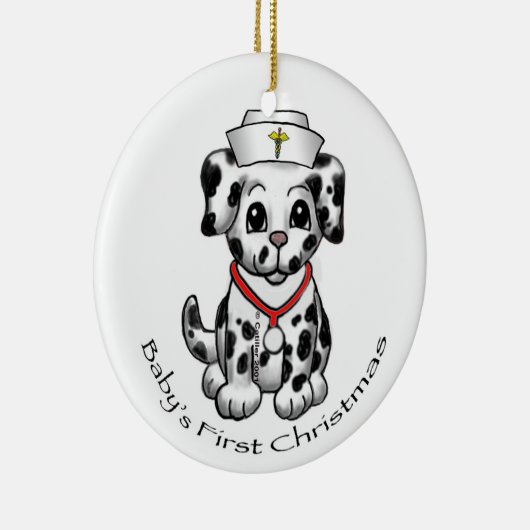 Christmas Nurse Dog aangepaste ornamenten (Rechts)