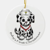Christmas Nurse Dog aangepaste ornamenten (Voorkant)
