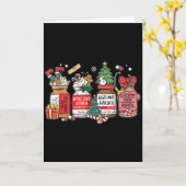 Christmas Nurse Funny Peppermint Mocha Profol Er E Kaart (Gele Bloem)