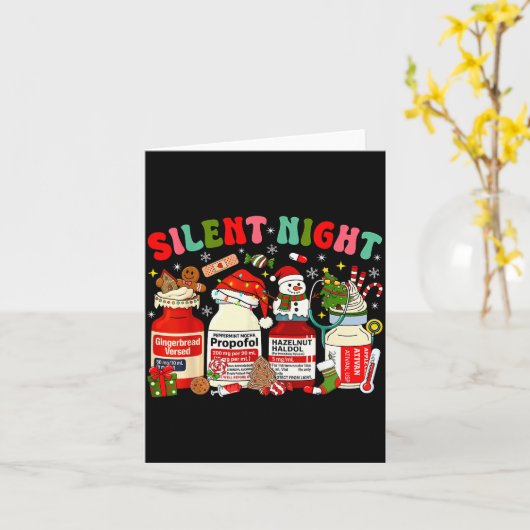 Christmas Nurse Funny Peppermint Mocha Profol Er E Kaart (Gele Bloem)