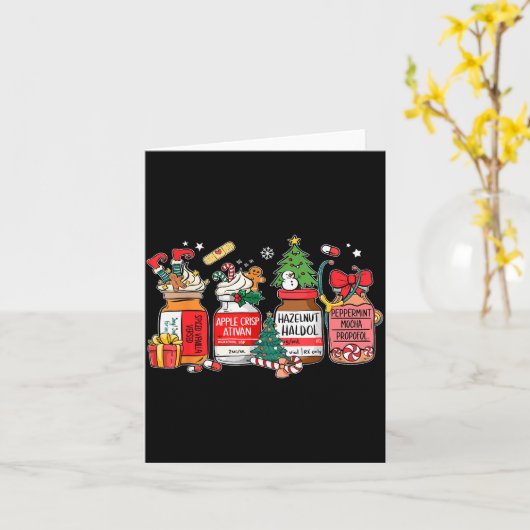 Christmas Nurse Funny Peppermint Mocha Profol Er E Kaart (Gele Bloem)