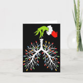 Christmas Nurse Lung Xmas Lights Funny Pulmonologi Kaart (Voorkant)