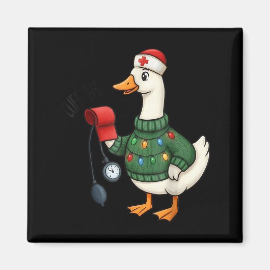 Christmas Nurse, Nurse Life, Cuff em Goose Christm Magneet (Voorkant)