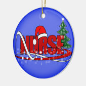 CHRISTMAS NURSE ORNAMENT (ÉÉN ZIJDE) (Links)