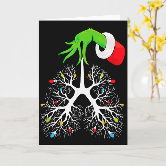 Christmas Nurse Resratory Therast Lung Lights Funn Kaart (Gele Bloem)