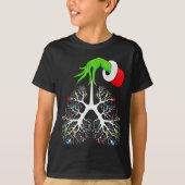 Christmas Nurse Resratory Therast Lung Lights Funn T-shirt (Voorkant)