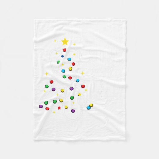 Christmas Nurse Shine Bright Like A Call Light Xma Fleece Deken (Voorkant)