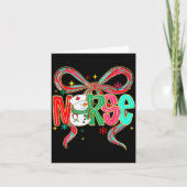 Christmas Nurse Snowman Xmas Pajamas Rn Icu Nicu E Kaart (Voorkant)