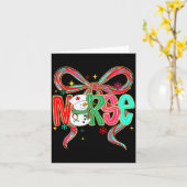 Christmas Nurse Snowman Xmas Pajamas Rn Icu Nicu E Kaart (Gele Bloem)