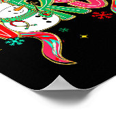 Christmas Nurse Snowman Xmas Pajamas Rn Icu Nicu E Poster (Hoek)