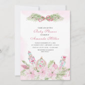 Christmas Nutcracker Ballet Pink watercoInvitation Kaart (Voorkant)