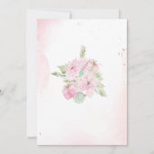 Christmas Nutcracker Ballet Pink watercoInvitation Kaart (Achterkant)