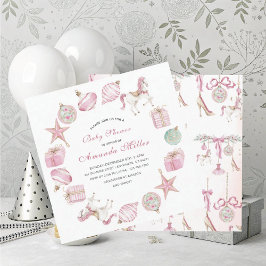 Christmas Nutcracker Ballet Pink watercoInvitation Kaart