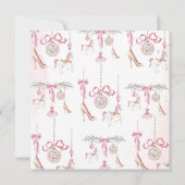 Christmas Nutcracker Ballet Pink watercoInvitation Kaart (Achterkant)