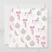 Christmas Nutcracker Ballet Pink watercoInvitation Kaart (Achterkant)