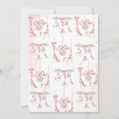 Christmas Nutcracker Ballet Pink watercolor baby s Kaart (Achterkant)