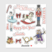 Christmas Nutcracker Ballet Sticker Sheet (Vel)