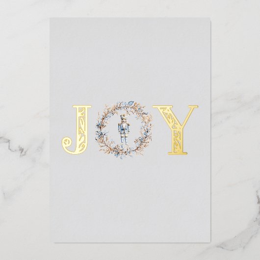 Christmas Nutcracker Ballet Waterverf Foto Folie Feestdagenkaart (Voorkant)