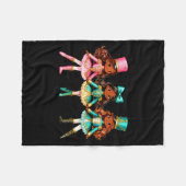 Christmas Nutcracker Black Girls Kids Festive Xmas Fleece Deken (Voorkant (Horizontaal))