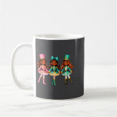 Christmas Nutcracker Black Girls Kids Festive Xmas Koffiemok (Links)