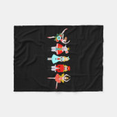 Christmas Nutcracker Character Illustrations Fleece Deken (Voorkant (Horizontaal))