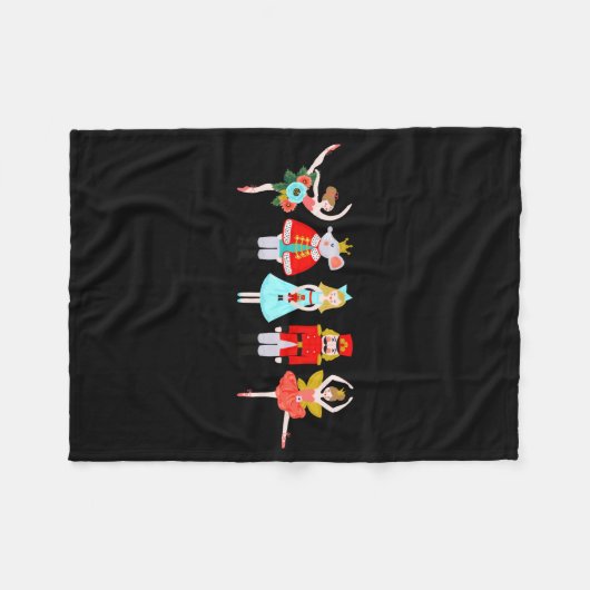 Christmas Nutcracker Character Illustrations  Fleece Deken (Voorkant (Horizontaal))