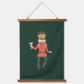 Christmas Nutcracker Cocktail Party Triptych Hangend Wandkleed (Voorkant)