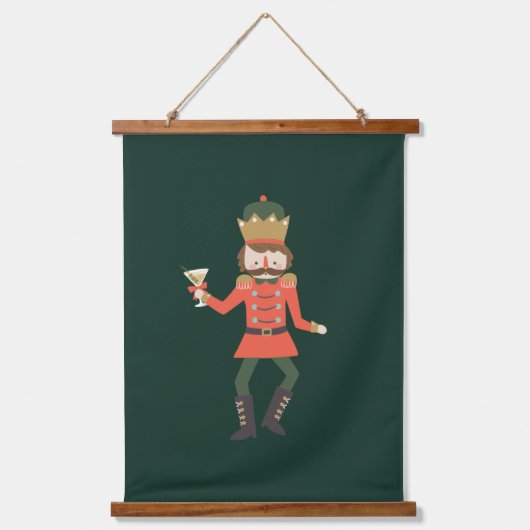 Christmas Nutcracker Cocktail Party Triptych Hangend Wandkleed (Voorkant)