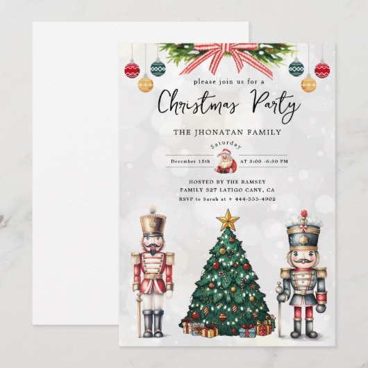 Christmas Nutcracker Isolated Kaart (Voorkant / Achterkant)