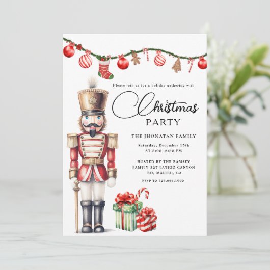 Christmas Nutcracker Isolated Kaart (Staand voorkant)