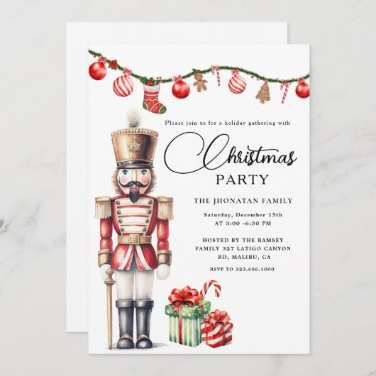 Christmas Nutcracker Isolated Kaart (Voorkant / Achterkant)