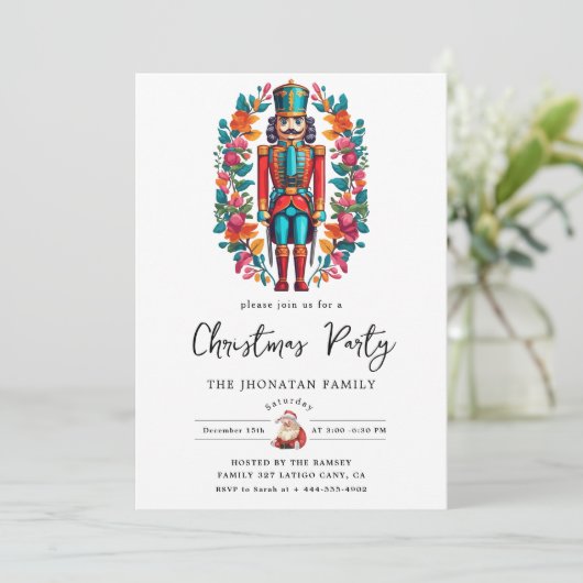 Christmas Nutcracker Isolated Kaart (Staand voorkant)