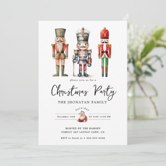 Christmas Nutcracker Isolated Kaart (Staand voorkant)