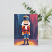 Christmas Nutcracker | Merry Christmas Watercolor Feestdagenkaart (Staand voorkant)