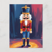 Christmas Nutcracker | Merry Christmas Watercolor Feestdagenkaart (Voorkant)