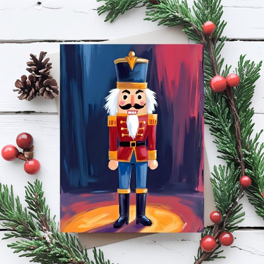 Christmas Nutcracker | Merry Christmas Watercolor Feestdagenkaart
