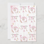 Christmas Nutcracker One DerLand pink ballet baby Kaart (Achterkant)