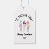 Christmas Nutcracker Pastel Personalized Name Cadeaulabel (Voorkant)