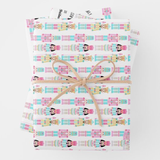 Christmas Nutcracker Pastel Personalized Name Inpakpapier Vel (In situ)