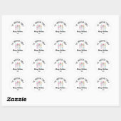 Christmas Nutcracker Pastel Personalized Name Ronde Sticker (Vel)