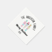 Christmas Nutcracker Pastel Personalized Name Servet (Hoek)