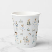 Christmas Nutcracker Pattern Waterverf Papieren Bekers (Voorkant)
