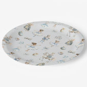 Christmas Nutcracker Pattern Waterverf Papieren Bordje (Gekanteld)