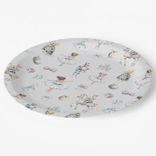 Christmas Nutcracker Pattern Waterverf Papieren Bordje (Gekanteld)