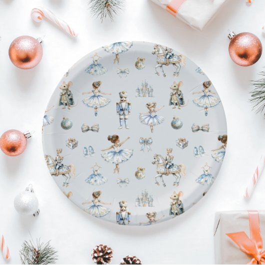 Christmas Nutcracker Pattern Waterverf Papieren Bordje