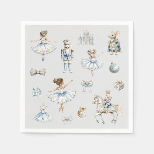 Christmas Nutcracker Pattern Waterverf Servet (Voorkant)