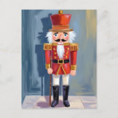 Christmas Nutcracker | Red Soldier Watercolor Feestdagenkaart (Voorkant)